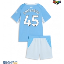 Otroški Nogometni dresi Manchester City Abdukodir Khusanov #45 Domači 2026-27 Kratek Rokav (+ Kratke hlače)